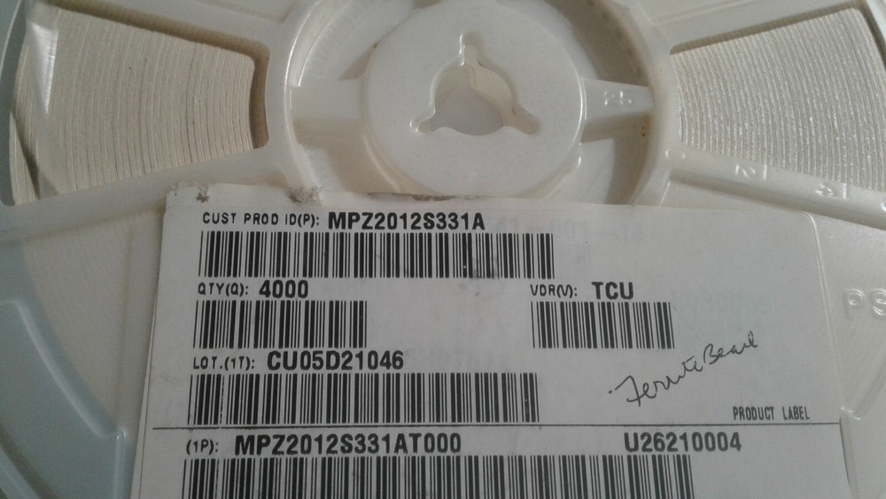 (100 pcs ) MPZ2012S331AT000, TDK,  INDUCTOR