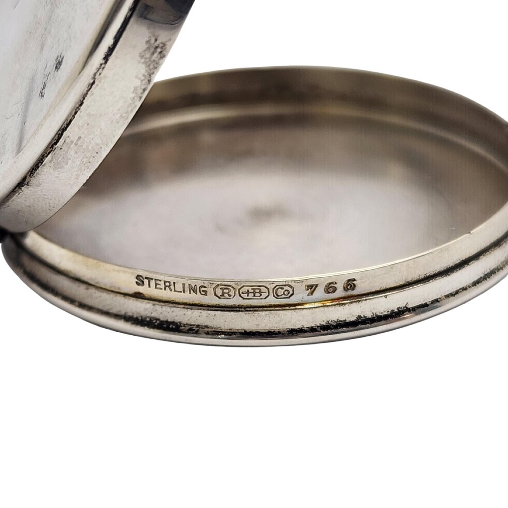 R Blackinton Co Sterling Silver Round Mirror Compact #15045