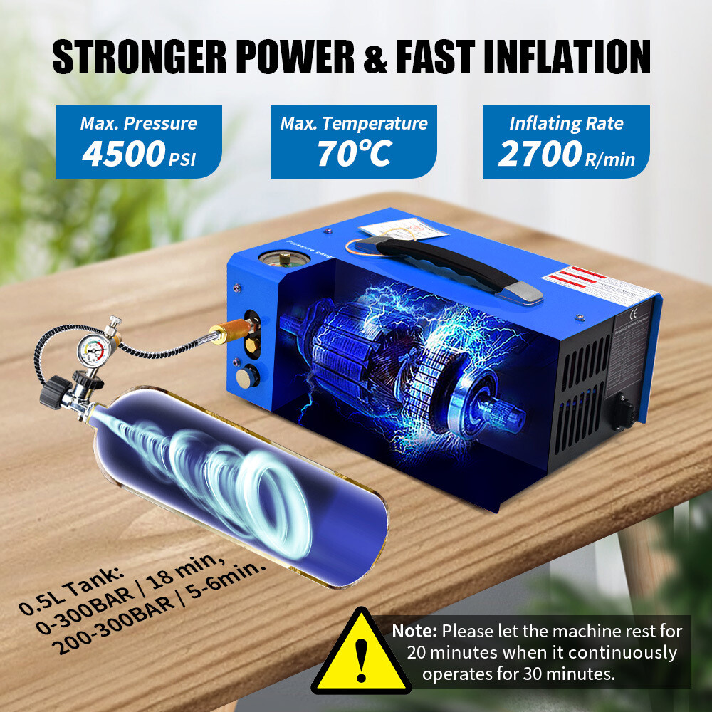 PCP Air Compressor AutoStop 30Mpa Airgun Rifle High Pressure Pump 12V/220V/110V