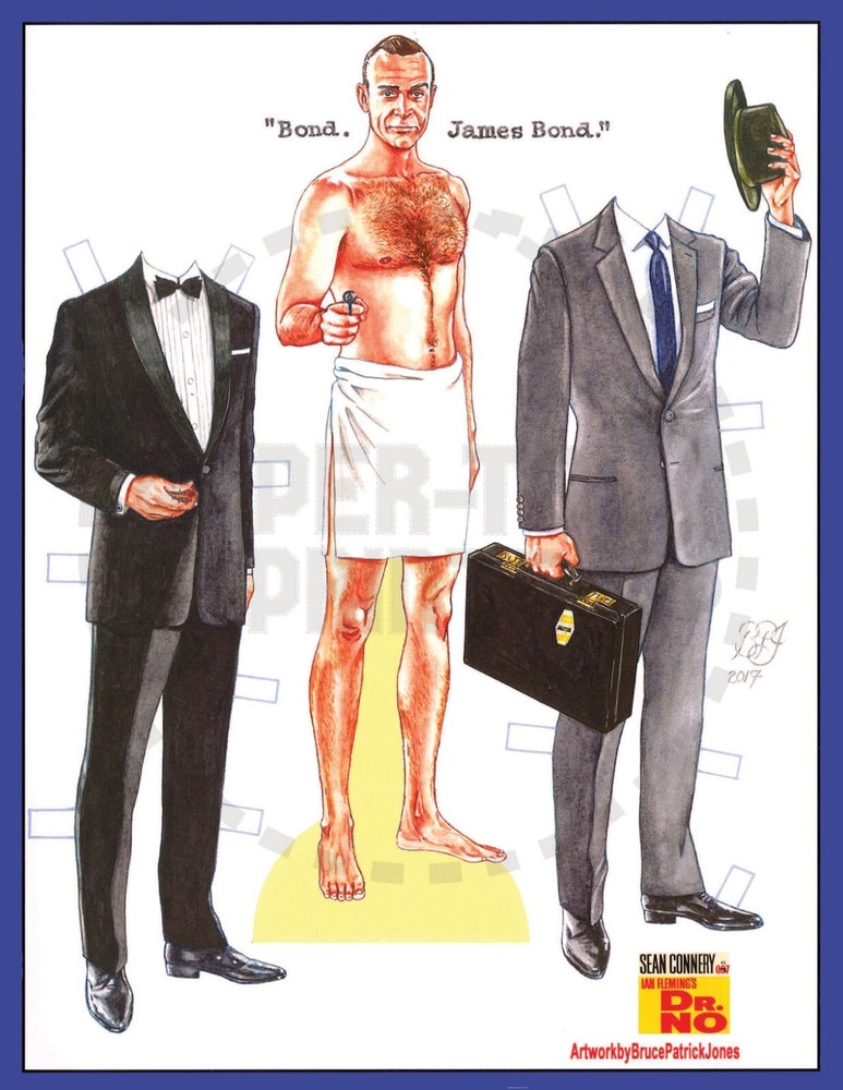 REPRINT - JAMES BOND - DR. NO PAPER DOLLS - ARTWORK BY BRUCE PATRICK JONES