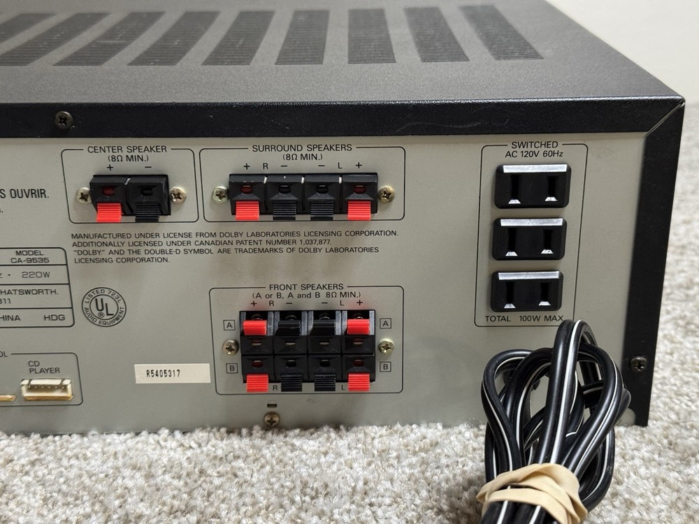 Fisher CA-9535 Integrated Stereo Amplifier – Studio Standard – Tested & Working