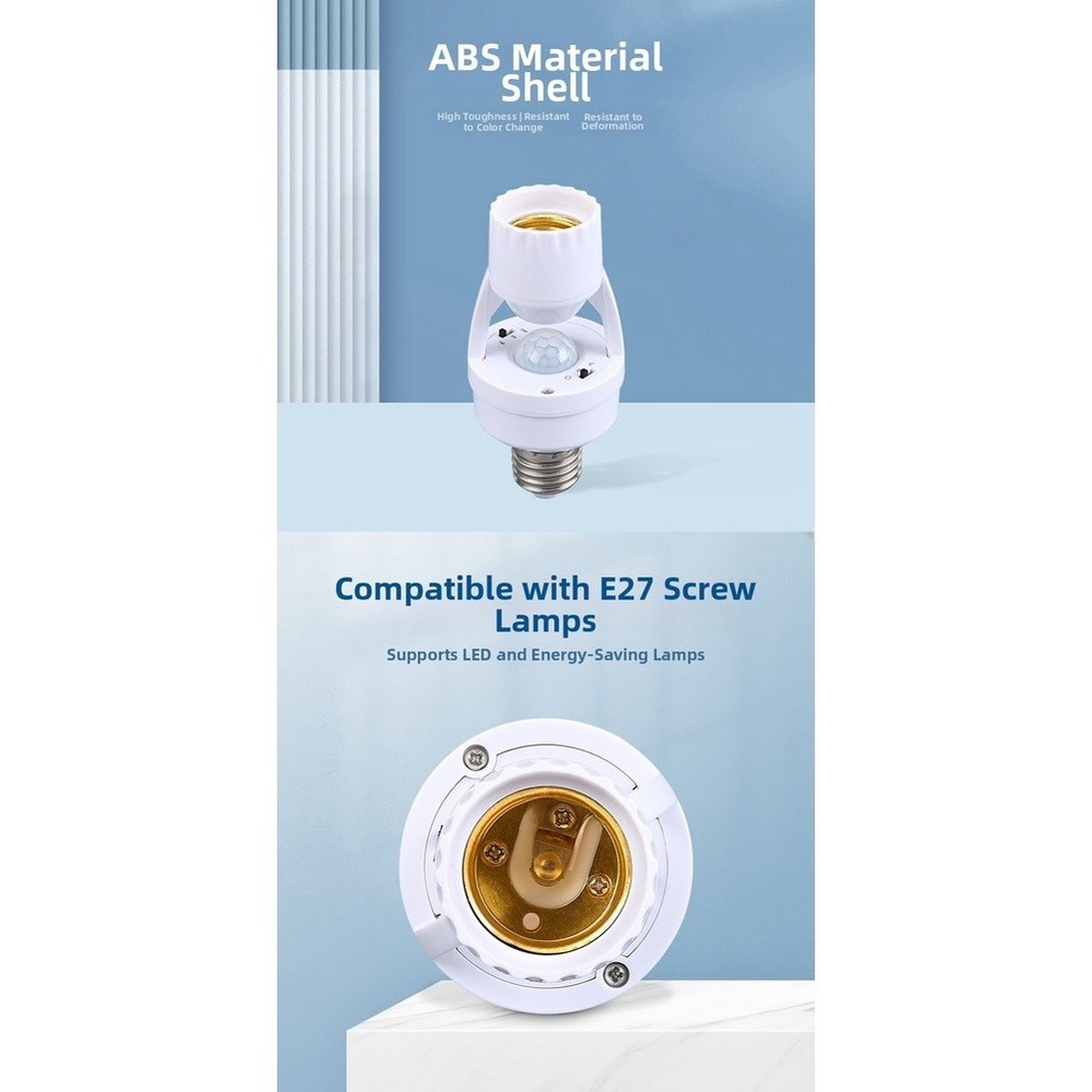 E27 Infrared Sensor Light Bulb Holder with Automatic Smart Switch for LEDs