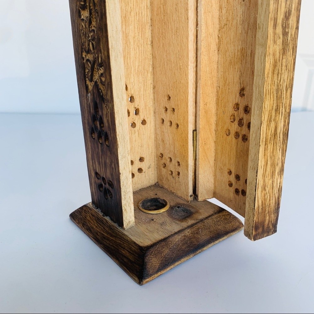 Carved Wooden Incense Tower