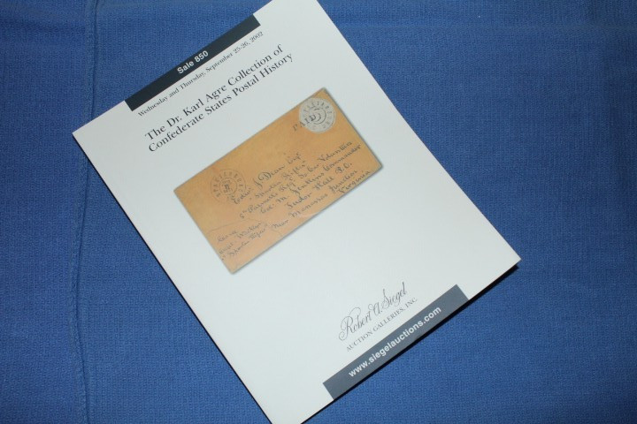 Siegel Auction Sept 2002 Agre Conf Sts #850 INCLUDES REALIZATIONS BlueLakeStamps