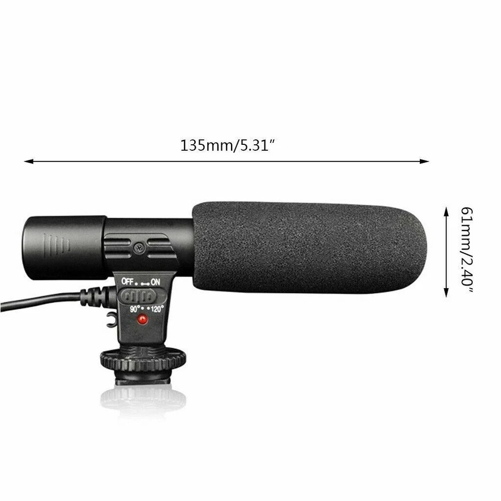 Mic-01 Professional External Stereo Digital Vlog HD Microphone Camera Video