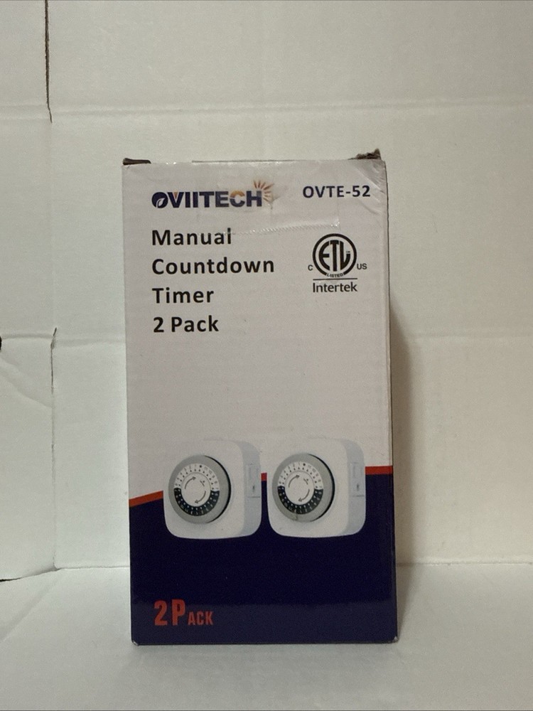 2-pack of Oviitech manual countdown timers (model OVTE-52)