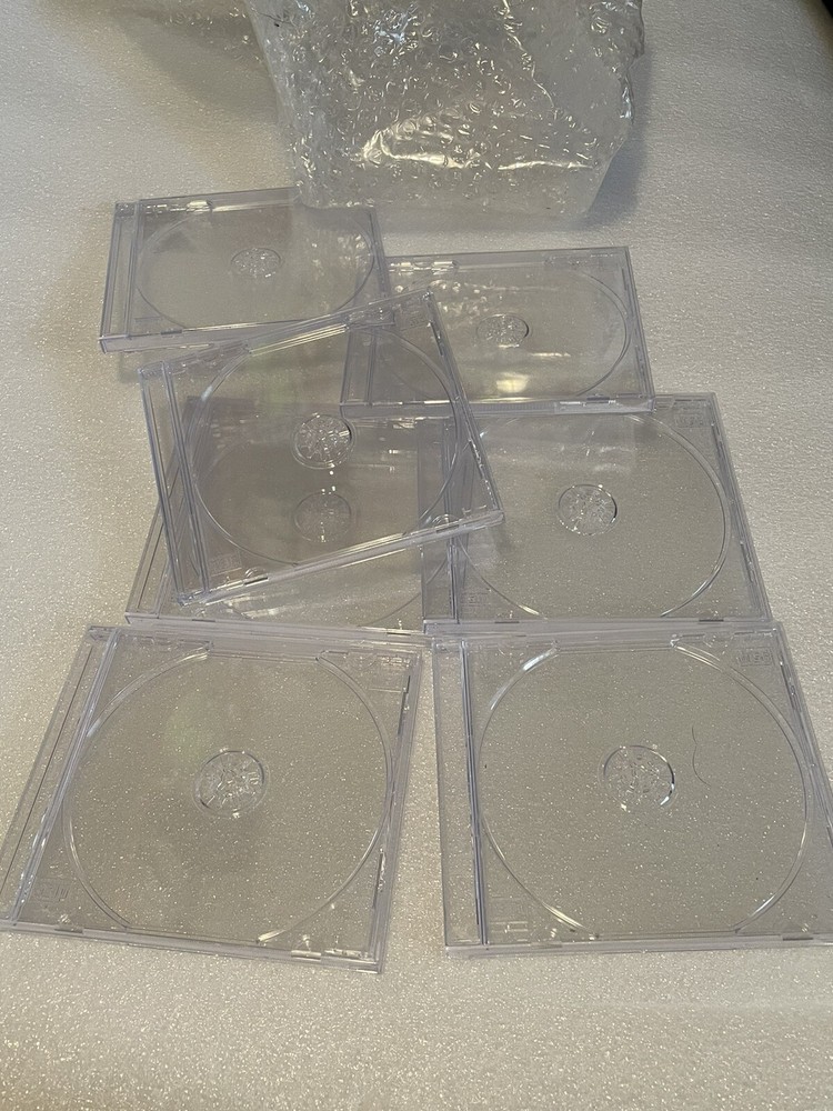NEW 7 pk Slimline CD Cases Clear