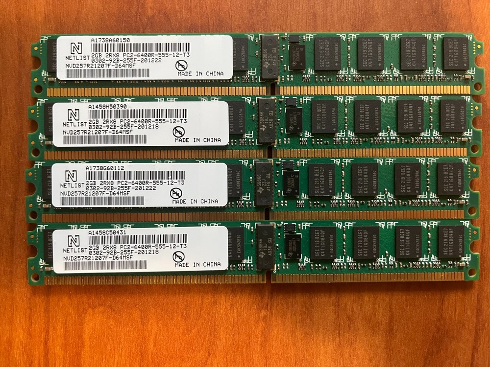 Netlist NVD257R21207F-D64MEF 2GB VLP PC2-6400R Memory Cache