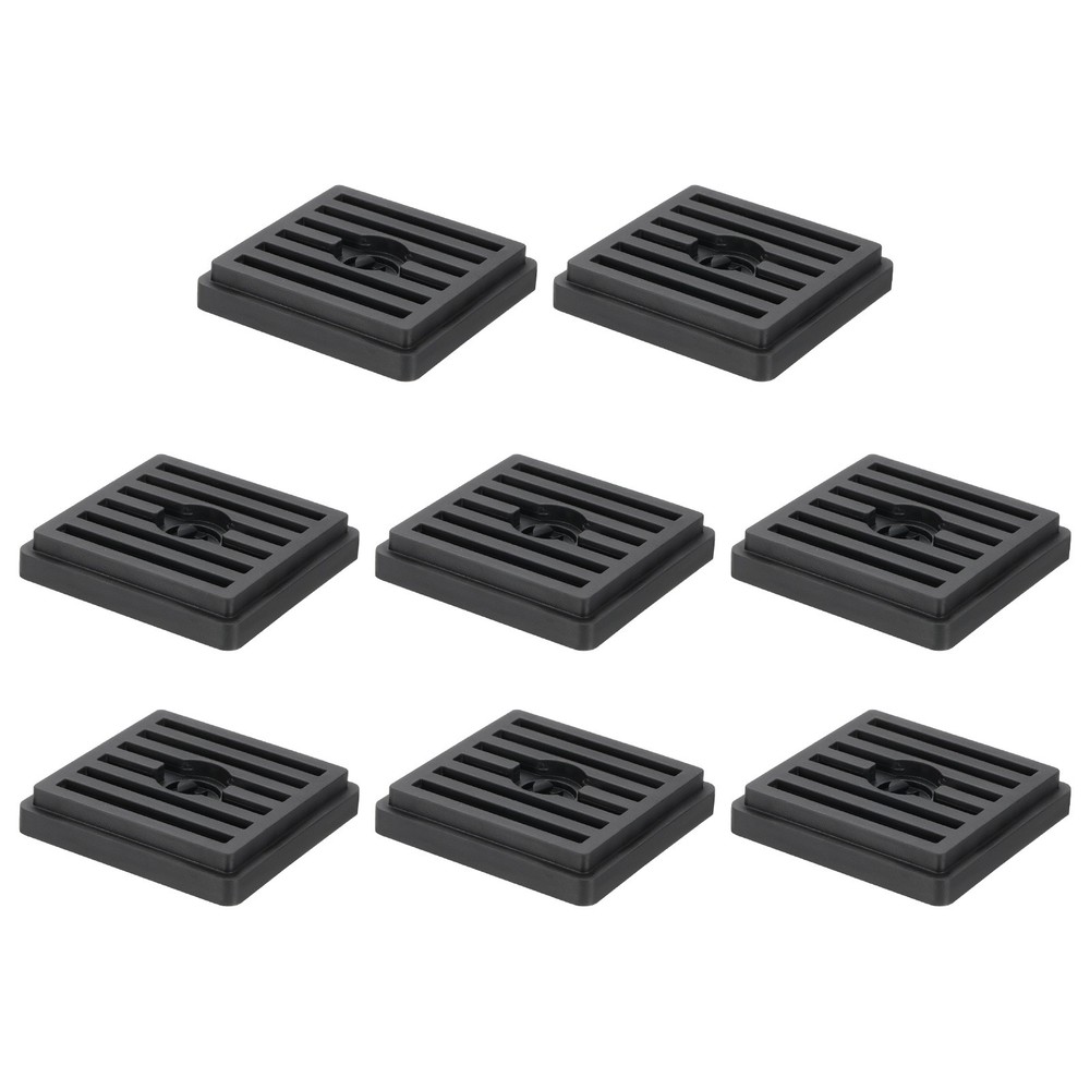 8Pcs Bed Risers, Square Heavy Duty Stackable Lift Block to 0.5 Inch, Black