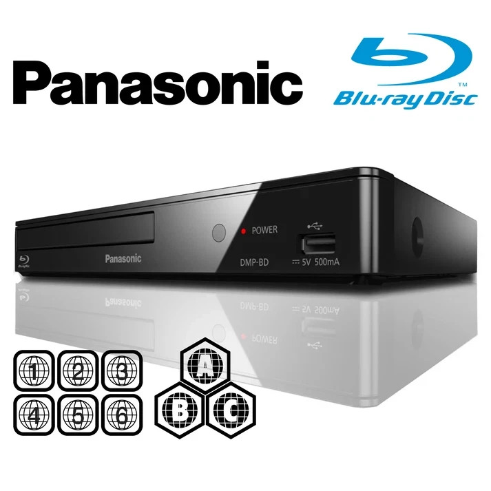 Panasonic DMP-BD Region Free Blu-ray player Multi Region Code Free ( ABC ) (0-8)