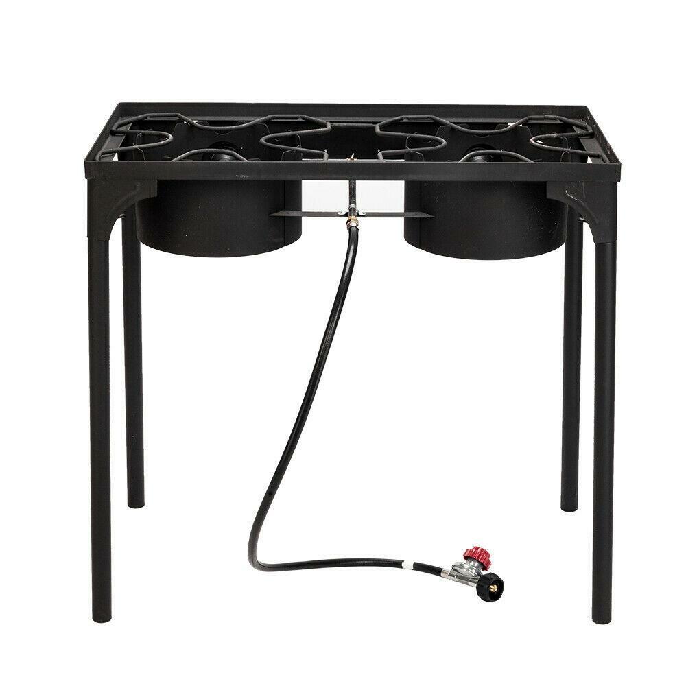 Professional Outdoor Double Stove Propane Burner Portable 2 Cooker 150000 BTU