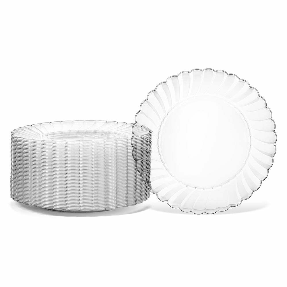 9" Clear Round Plates (50 count) - RP91C