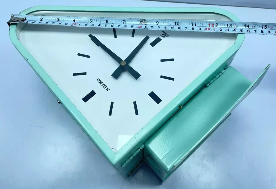 Seiko MC-018 Secondary Slave Clock Triangular Double Faced Bracket Antique Rare