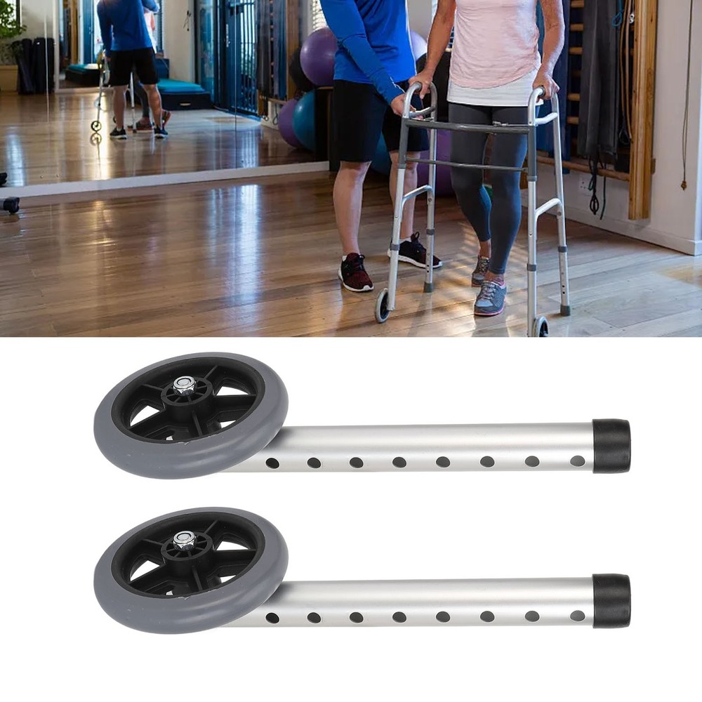 2Pcs Adjustable Walker Wheels For Elderly Mobility Aid Accessories