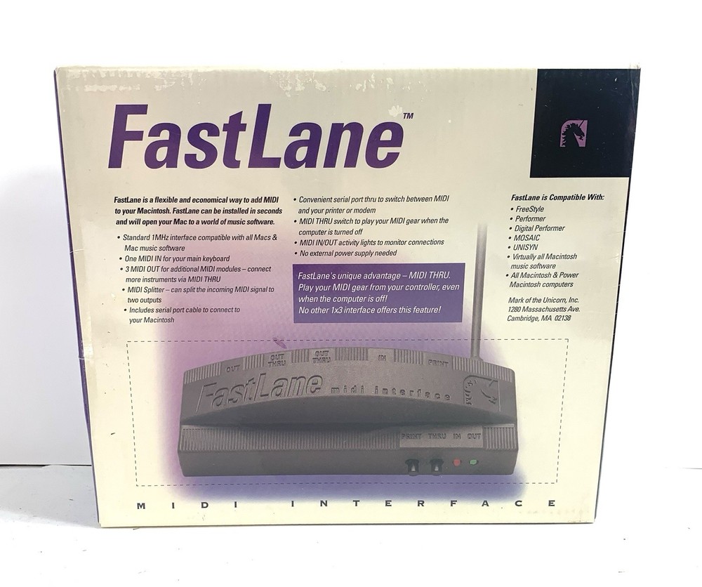 MOTU FastLane MIDI Interface for Macintosh Home StudioComputers - NOS
