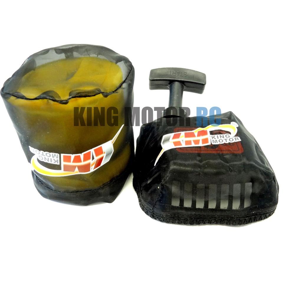 Pull Start & Air Filter Outer Ware Set (black) Fits King Motor HPI Baja 5b Rovan