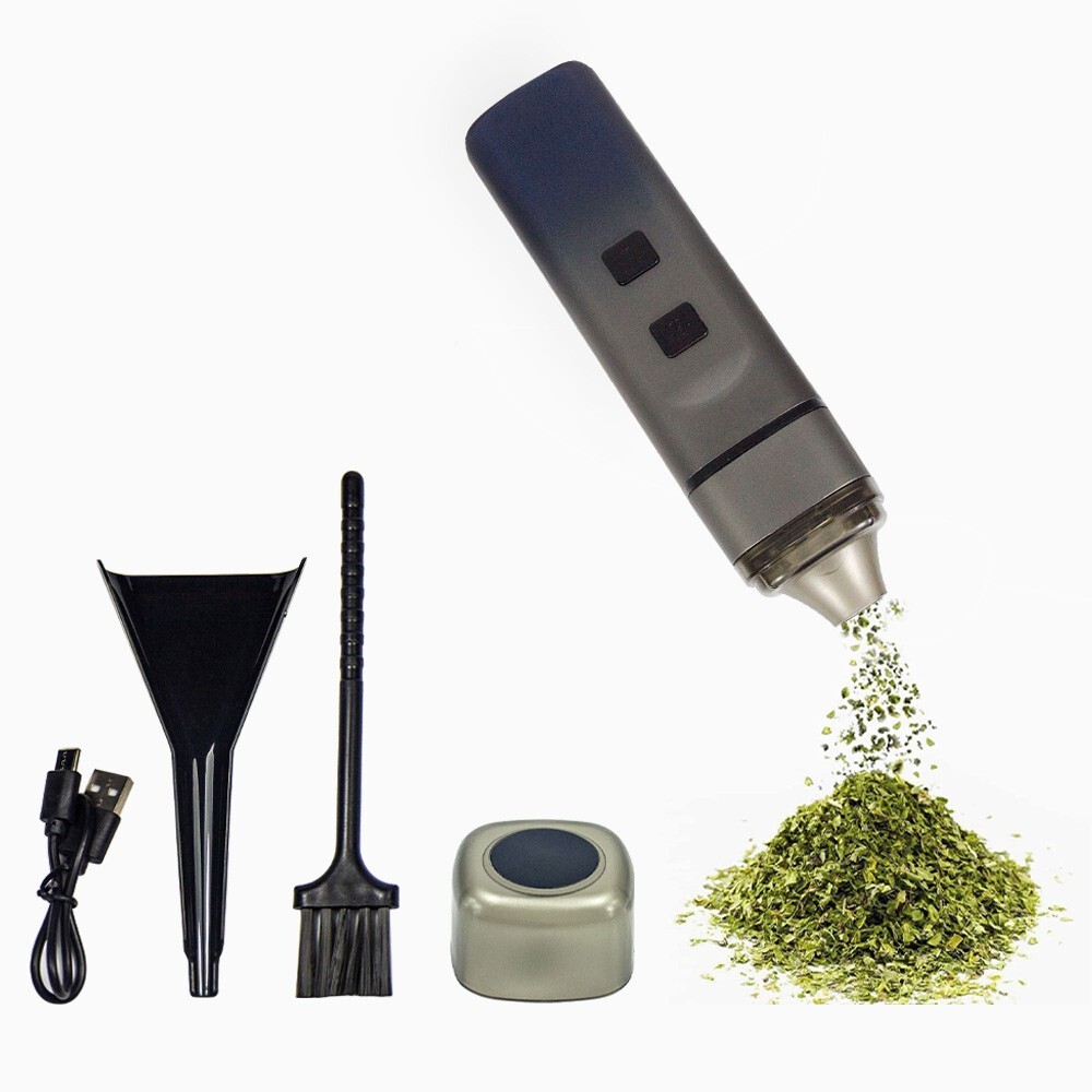 Portable Electric Herb Grinder Rechargeable Spice Crusher for Kitchen or Smoking