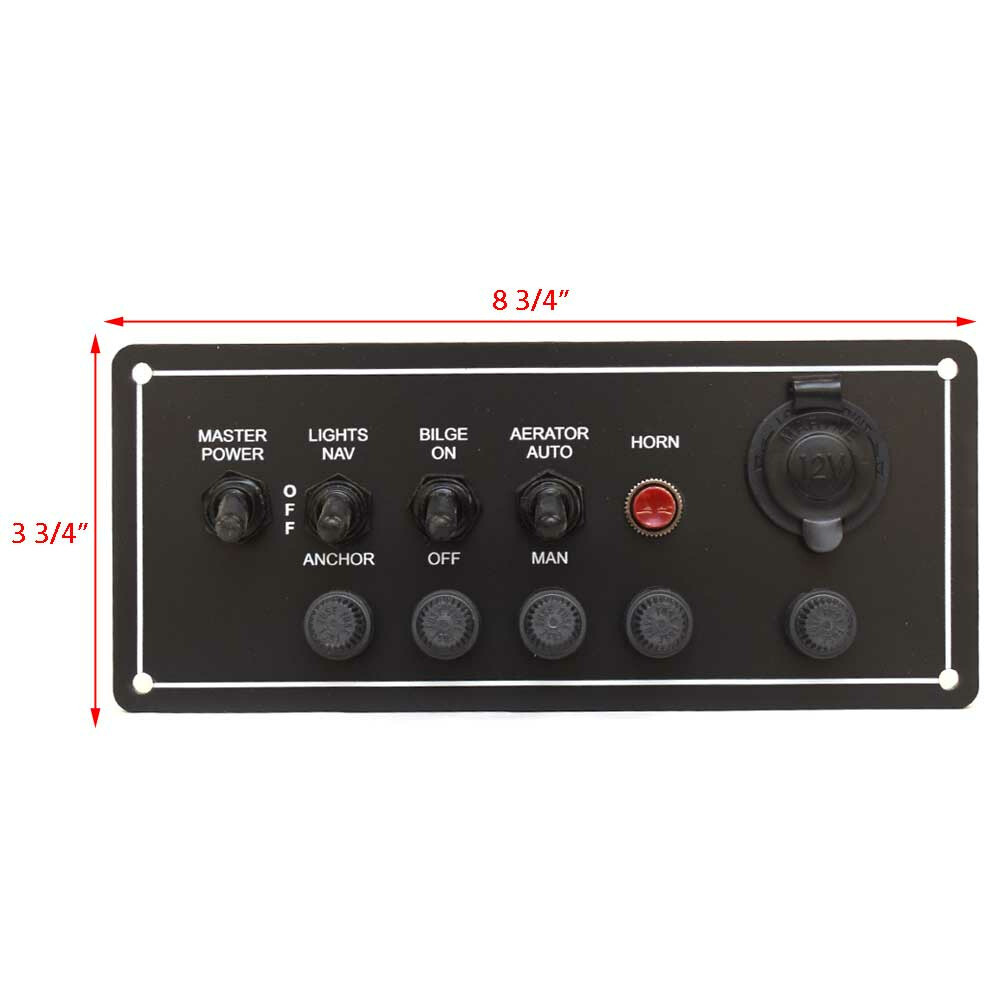Crestliner Boat Toggle Switch Panel 2278063 | Power Bilge Aerator