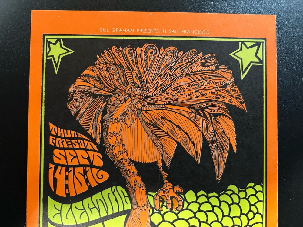 1967-FILLMORE-BG-83-POSTCARD-ELECTRIC FLAG/MOTHER EARTH-JIM BLASHFIELD-NM