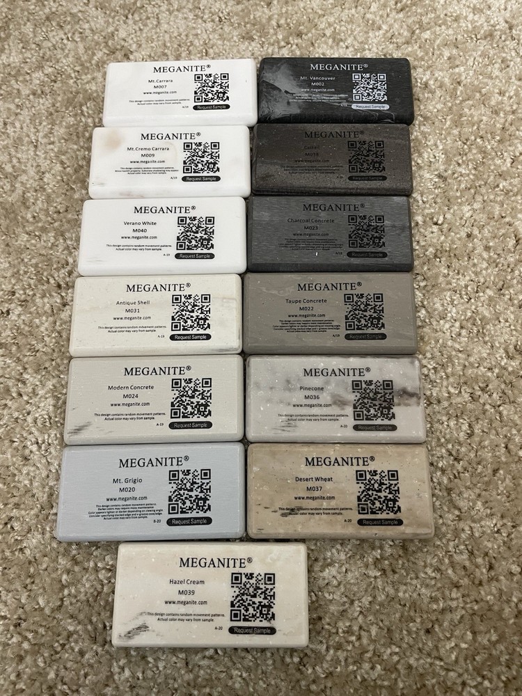 13 Solid Surface Samples Brown Black White Colors Arts Crafts Meganite￼
