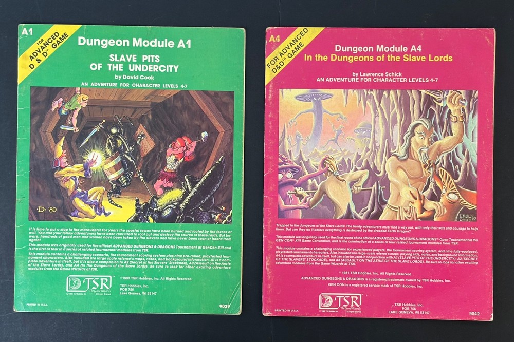 Dungeons & Dragons Advanced D&D Module A1 A4 D2 D3 TSR 1980