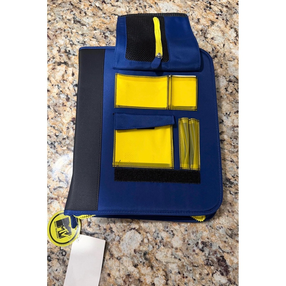vintage MTV blue 3 ring binder