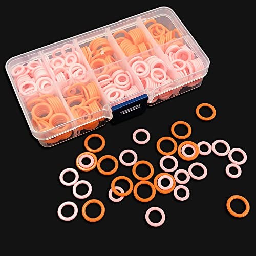 450 pcs Knitting Stitch Marker, Braided Auxiliary Marking Ring, Plastic Ring