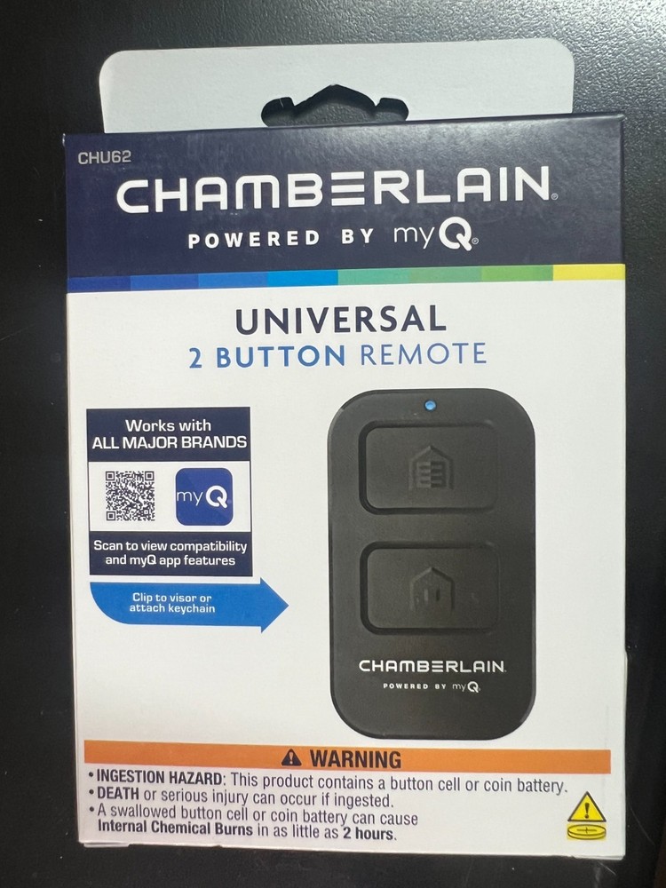 Chamberlain Model # CHU62 Universal 2-Button Garage Door Remote Control 6580