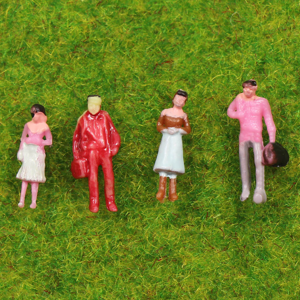 100pcs Model Trains N scale 1:150 Painted Figures People Standing Seated