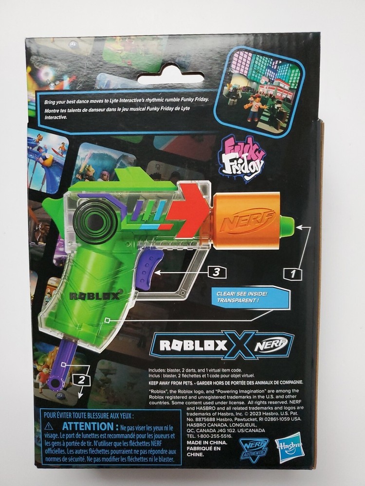 ROBLOX Nerf Blaster Funky Friday SYNCHRO SHOT Rare Code HASBRO