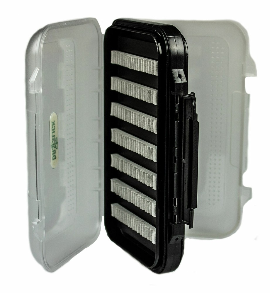 Dr Slick Fly Box Medium Waterproof 2 Sided Slit Foam Shatter Proof