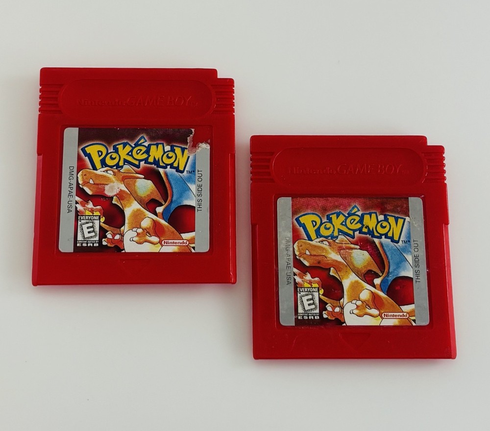 Lot of (2) Authentic Replacement Front Shells for Pokemon RED Case Shell