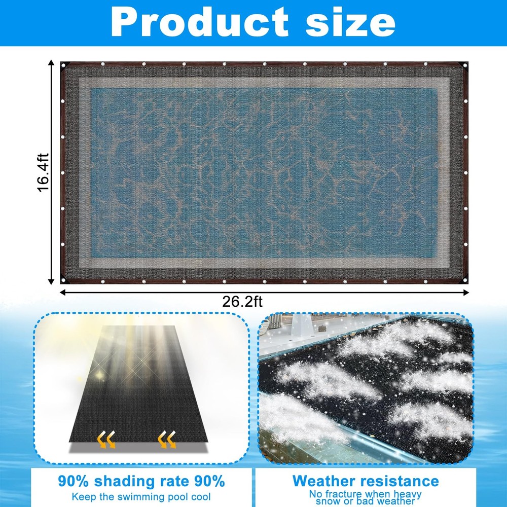 16x26FT Pool Leaf Net Cover for Inground & Above Ground Rectangular Pools