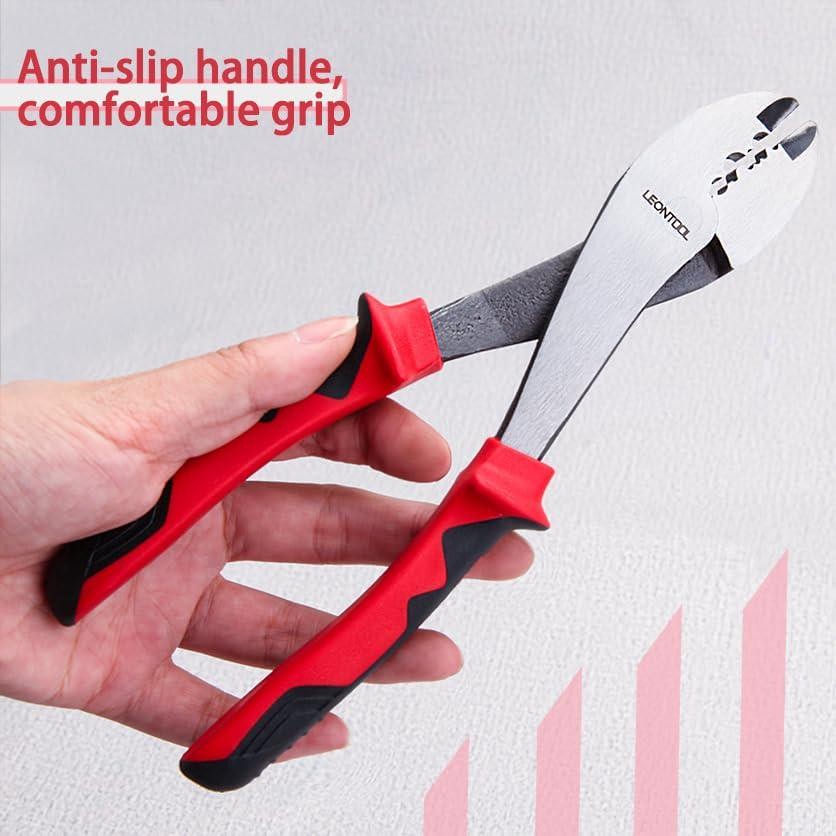 Electrician's Terminal Crimp Pliers with Cutter Wire Crimping Tools Electrical