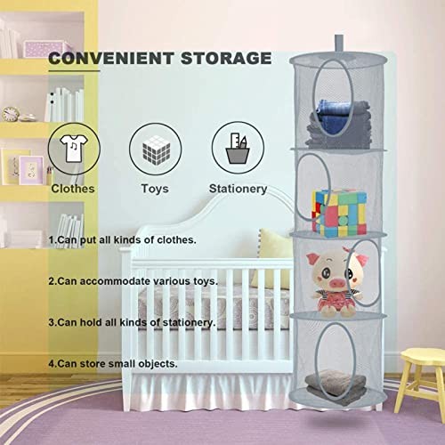 2pcs Hanging Mesh Storage Organizer Bag Foldable Space Saving Organizer with
