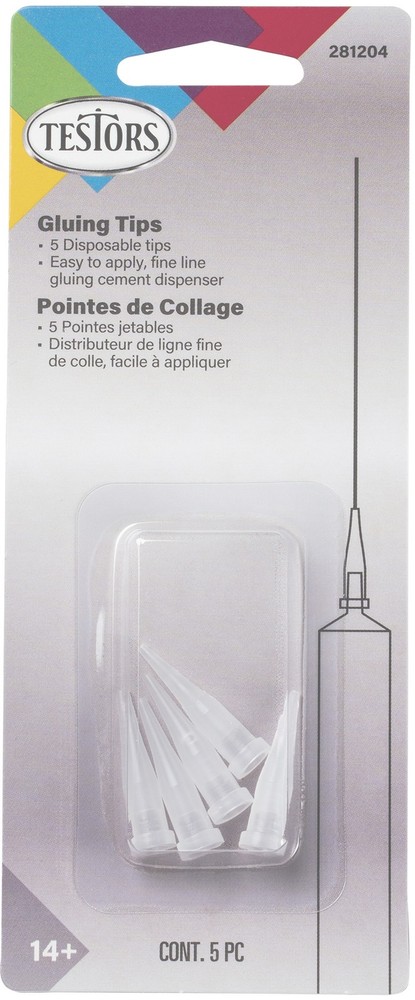 Testors Precision Glue Tips 5/Pkg-