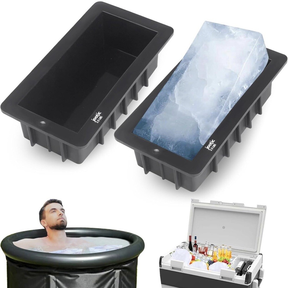 Extra Large Ice Block Mold - Shape 2.5 Lbs Ice Bricks - Professional Silicone