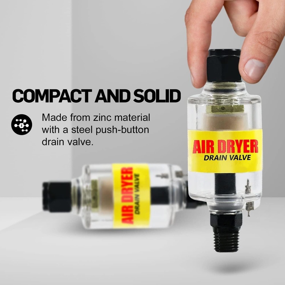 Air dryer for compressors - Straight-through moisture separator