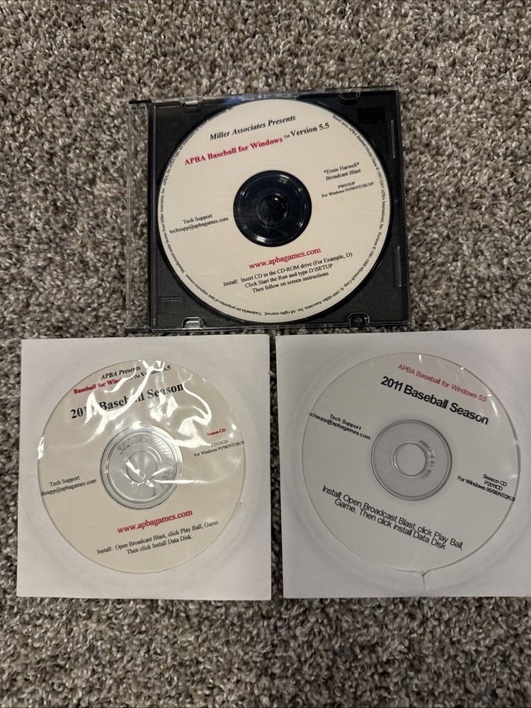 APBA Baseball For Windows Version 5.5 Plus 2010 2011 Seasons CD