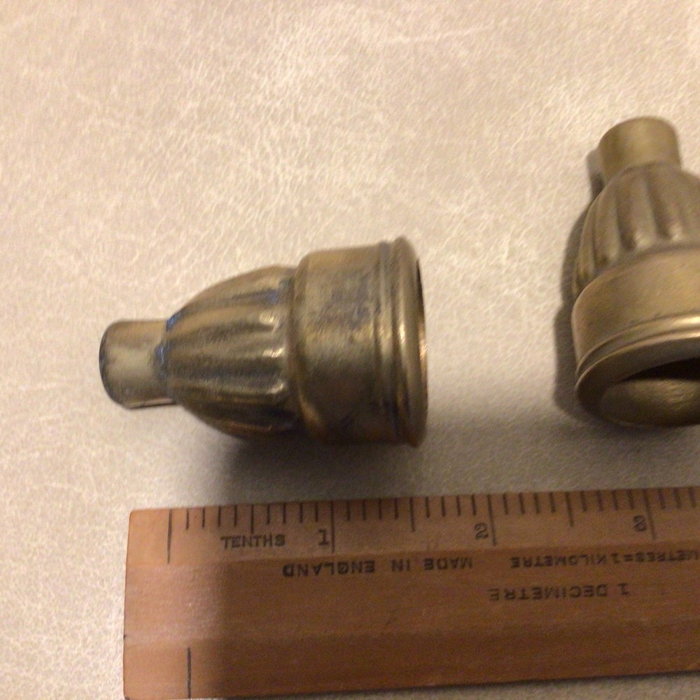 4 Cast Brass Chandelier /Candlestick Ends ￼