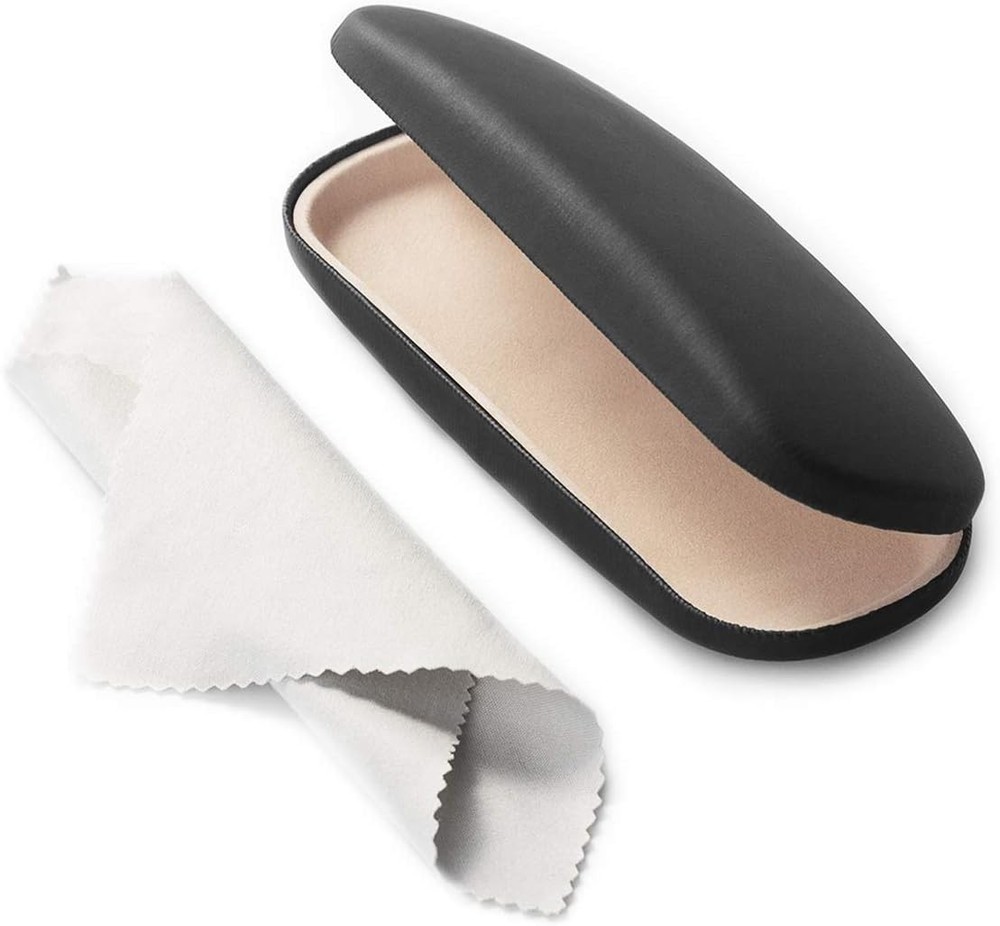 Modern Black Hard Shell Eyeglasses Case - Lightweight, Durable, and Protective