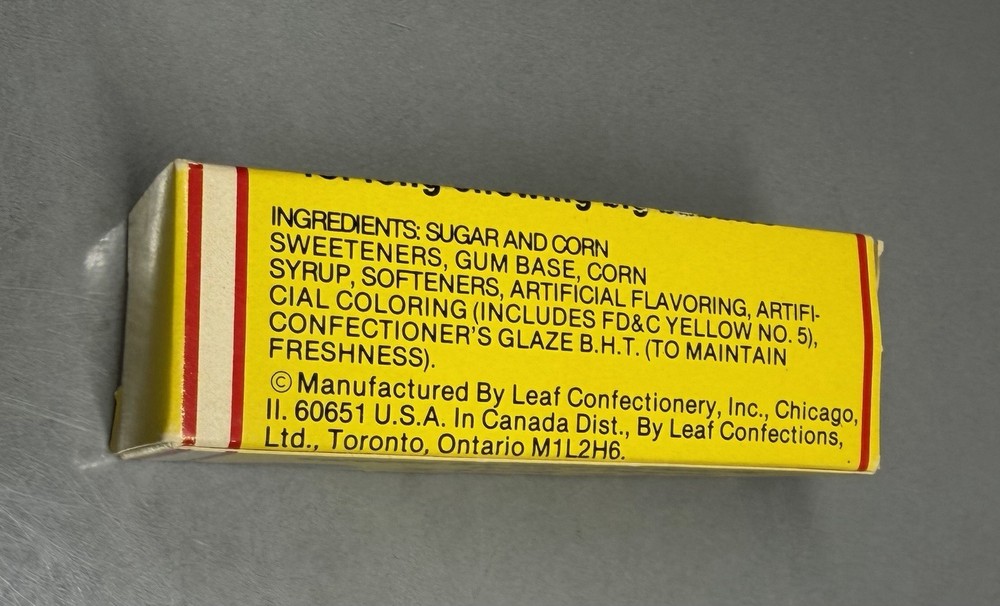 Vintage Leaf GOLF BALL Bubble Gum Box candy Container SEALED