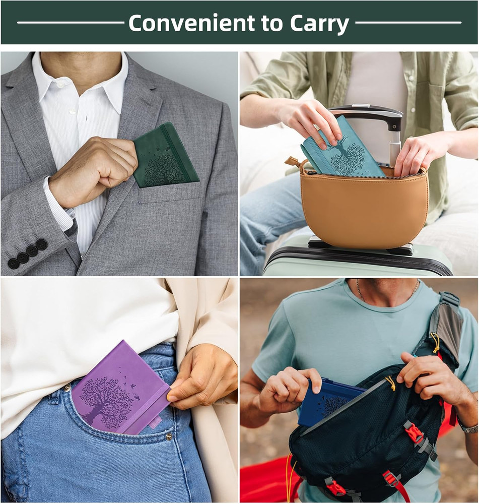 3 Pack Pocket Journaling Notebooks, A6 Small Notebook For Note Taking Journaling