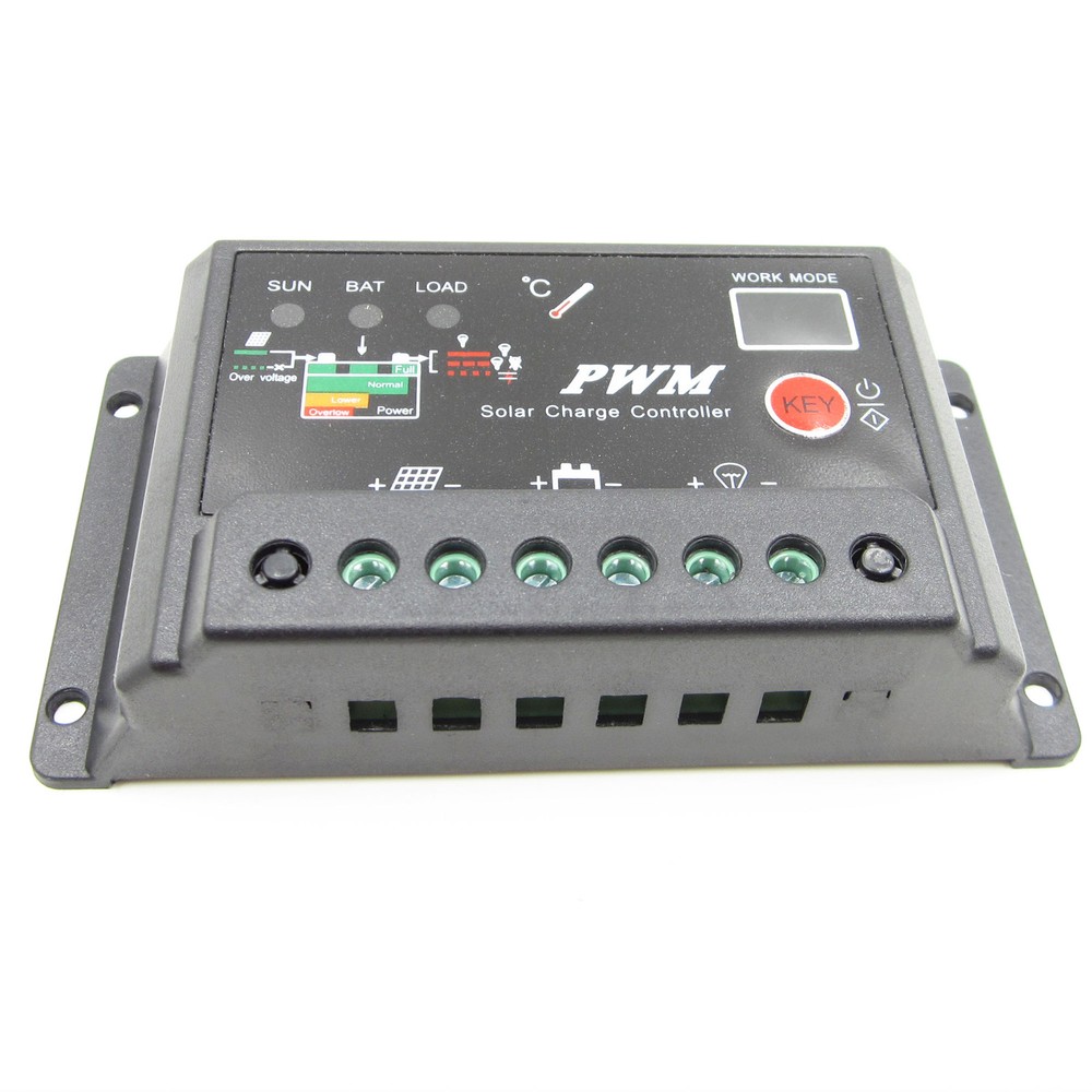 Upgrade 12V 24V Switch TOP Version PWM 10A Solar Charge Controller Regulator