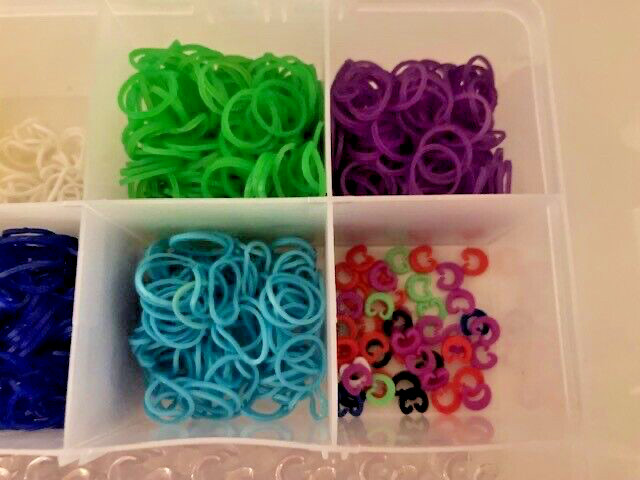 Rainbow Loom Kit Rubber Bands 9 Colors & case