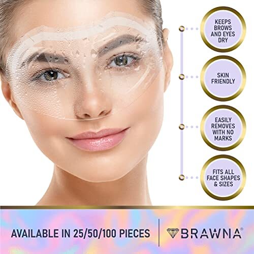 Protective Shower Visors for Eyelash Extensions, Microblading, Brow Lamination