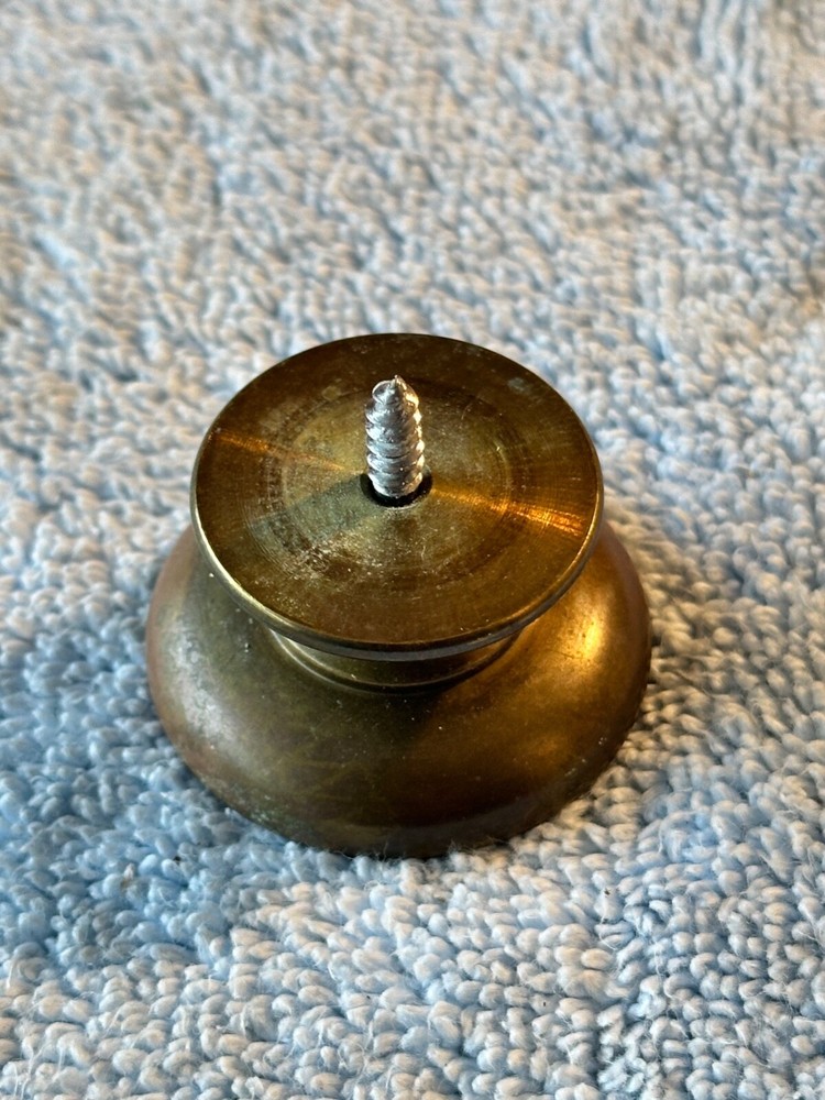 Heavy Duty Solid Brass 1 3/4" Round Drawer Pull Knob Cabinet Hardware Vintage