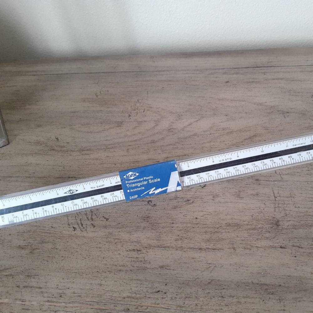 Triangular Scale Alvin 240P Architect In Case Germany Professional Plastic