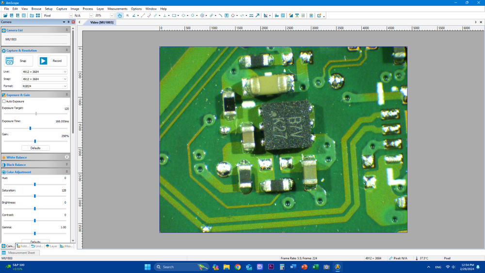 AmScope MU1803 18MP CMOS C-Mount Microscope Camera NO LENS