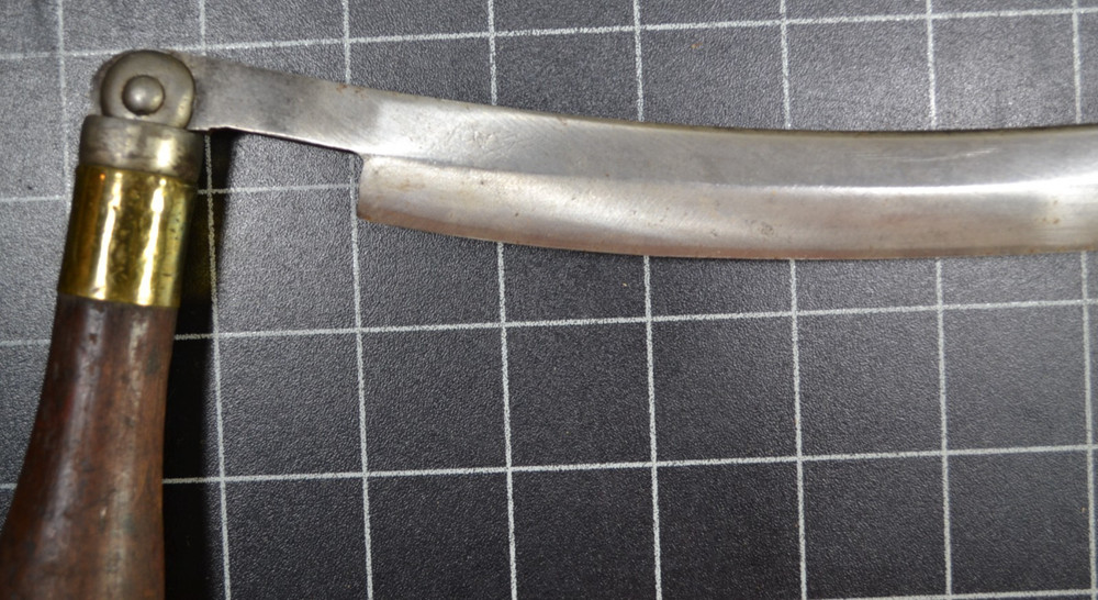 FOLDING DRAW KNIFE - BRASS FERRULES - 10" EDGE